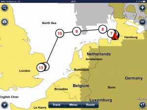 In addition to the nautical roads across the North Sea. Distance 350 SM (as. 650km)